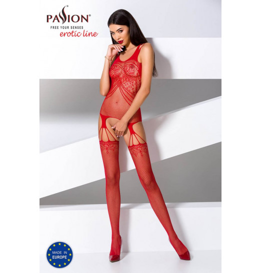 Эффектный кружевной боди-комбинезон с имитацией чулок