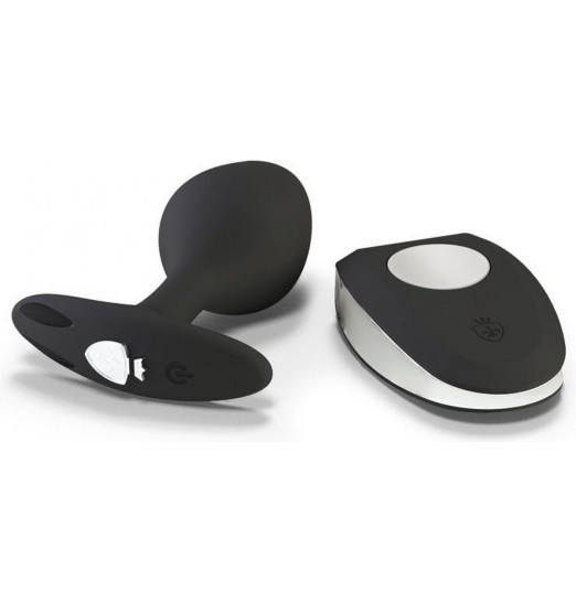 Черная пробка Mystim Rocking Vibe S с возможностью подключения к электростимулятору - 9,7 см.