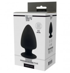 Черная анальная пробка PREMIUM SILICONE PLUG L - 13 см.