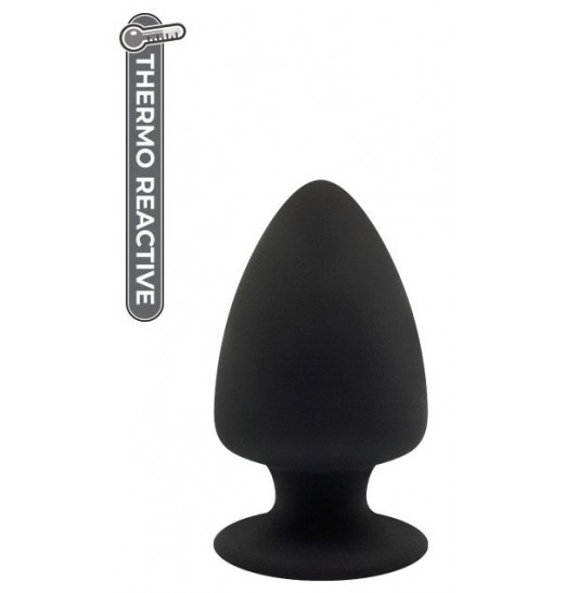 Черная анальная пробка PREMIUM SILICONE PLUG L - 13 см.