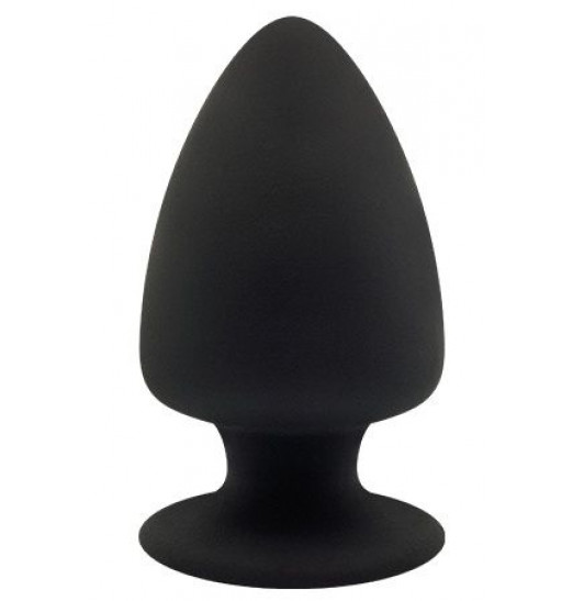 Черная анальная пробка PREMIUM SILICONE PLUG L - 13 см.