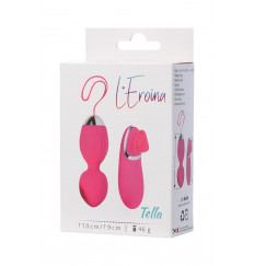 Розовые виброшарики TELLA с пультом-стимулятором