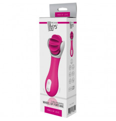 Розовый клиторальный стимулятор WHEEL OF FORTUNE