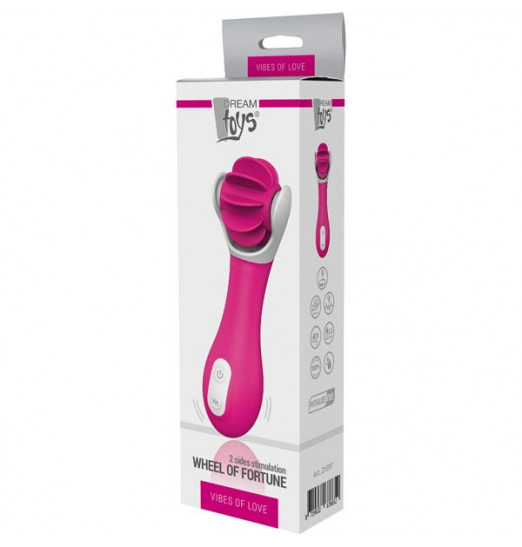 Розовый клиторальный стимулятор WHEEL OF FORTUNE