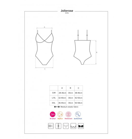 Пикантное кружевное боди Jolierose