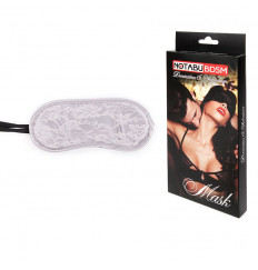 Серая кружевная маска на резиночке