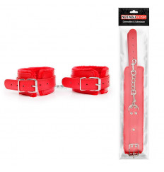 Красные мягкие оковы на регулируемых ремешках