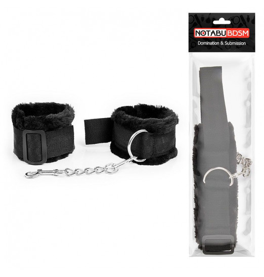 Черные оковы на регулируемых пряжках Черные оковы на регулируемых пряжках