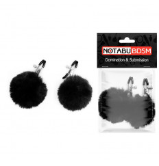 Зажимы для сосков с черным пушком