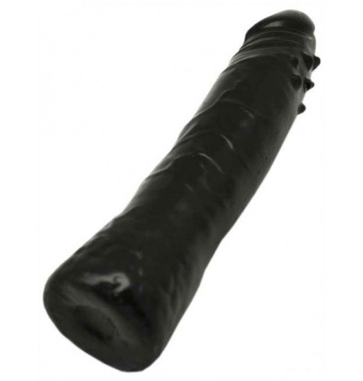 Черный гнущийся фаллоимитатор REALISTIC - 18,5 см.