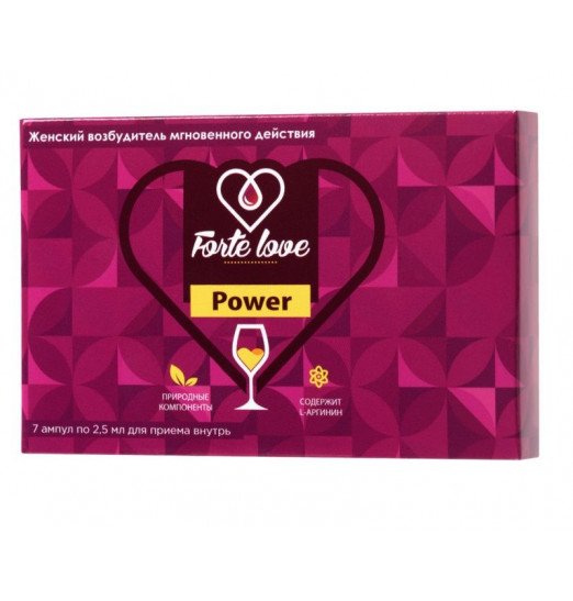 Женский возбудитель мгновенного действия Forte Love Power - 7 ампул (2,5 мл.) Женский возбудитель мгновенного действия Forte Love Power - 7 ампул (2,5 мл.)