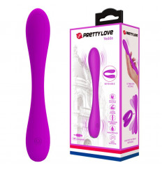 Лиловый гнущийся водонепроницаемый вибратор Yedda - 17 см.