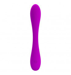 Лиловый гнущийся водонепроницаемый вибратор Yedda - 17 см.