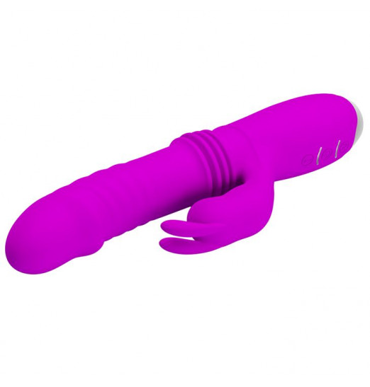 Лиловый вибратор Dorothy с функцией поступательных движений - 19,7 см. Лиловый вибратор Dorothy с функцией поступательных движений - 19,7 см.