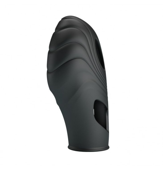 Черная рельефная вибронасадка на палец Lich Черная рельефная вибронасадка на палец Lich