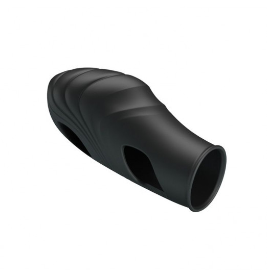 Черная рельефная вибронасадка на палец Lich Черная рельефная вибронасадка на палец Lich