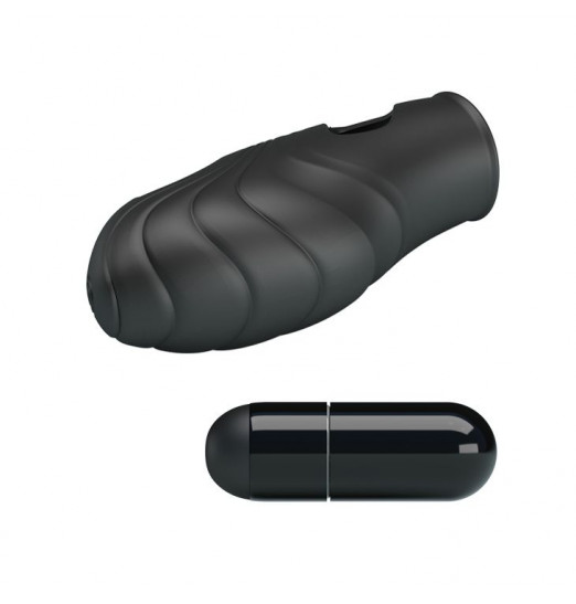 Черная рельефная вибронасадка на палец Lich Черная рельефная вибронасадка на палец Lich