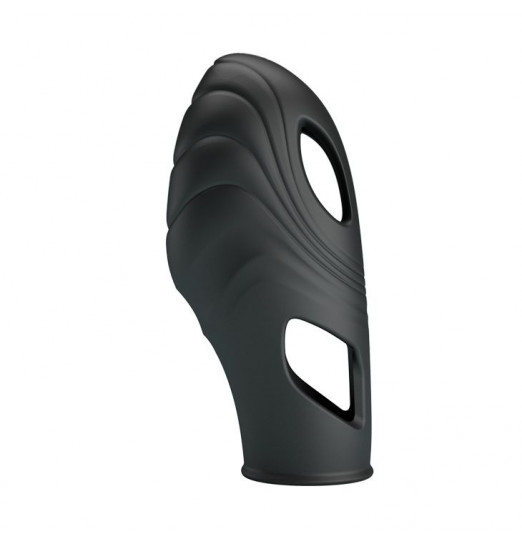 Черная рельефная вибронасадка на палец Lich Черная рельефная вибронасадка на палец Lich