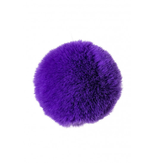 Фиолетовая анальная втулка Sweet bunny с фиолетовым пушистым хвостиком