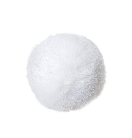 Розовая анальная втулка Sweet bunny с белым пушистым хвостиком