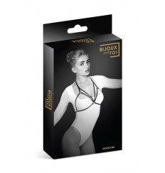 Черная упряжь на грудь Morgane