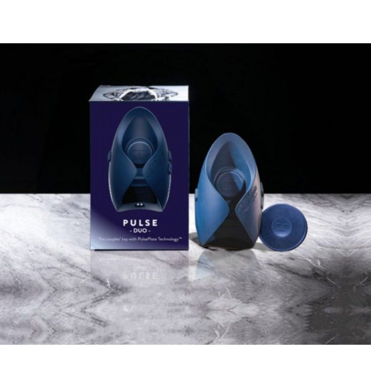 Синий инновационный мужской вибратор PULSE DUO Синий инновационный мужской вибратор PULSE DUO