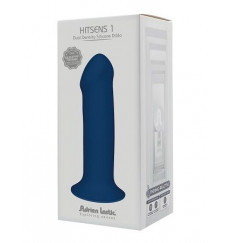 Синий фаллоимитатор двойной плотности Hitsens 1 - 17,7 см.