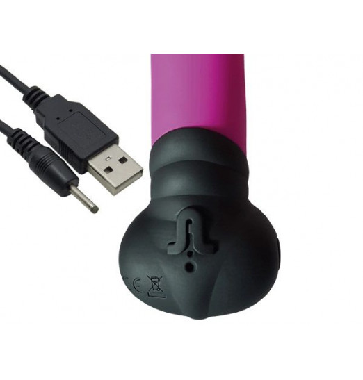 Фиолетовый вибростимулятор Mini Bonnie - 19,7 см.