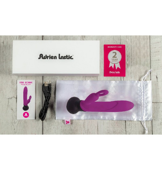 Фиолетовый вибростимулятор Mini Bonnie - 19,7 см.
