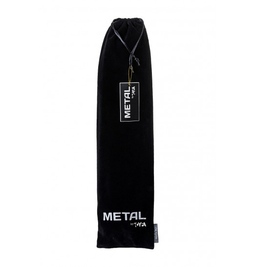 Серебристая анальная втулка с бело-розовым хвостом - размер S