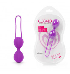 Фиолетовые вагинальные шарики на силиконовом шнурке