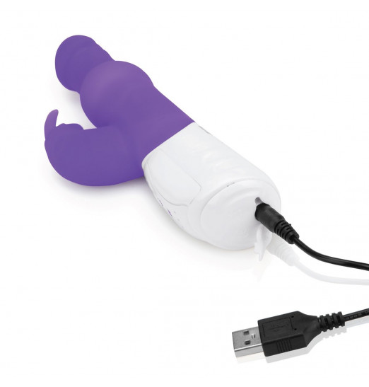 Фиолетовый вибратор с вращающимися шариками - 26,3 см. Фиолетовый вибратор с вращающимися шариками - 26,3 см.