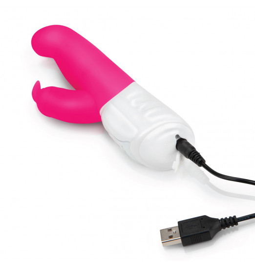 Розовый G-стимулятор с клиторальным отростком - 24 см. Розовый G-стимулятор с клиторальным отростком - 24 см.