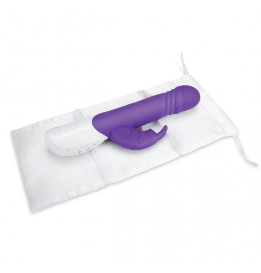 Фиолетовый вибратор-кролик с возвратно-поступательными движениями головки - 24 см. Фиолетовый вибратор-кролик с возвратно-поступательными движениями головки - 24 см.