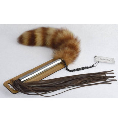 Плеть-щекоталка с натуральным пушистым хвостиком