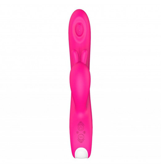 Розовый вибратор Pimple с клиторальным отростком - 23 см. Розовый вибратор Pimple с клиторальным отростком - 23 см.