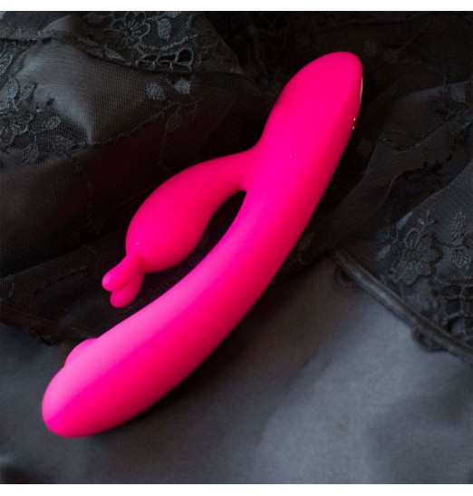 Розовый вибратор Pimple с клиторальным отростком - 23 см. Розовый вибратор Pimple с клиторальным отростком - 23 см.