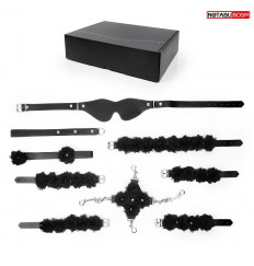 Стильный черный набор БДСМ в сумке