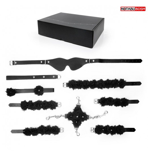 Стильный черный набор БДСМ в сумке