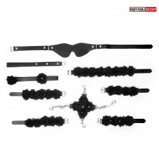 Стильный черный набор БДСМ в сумке