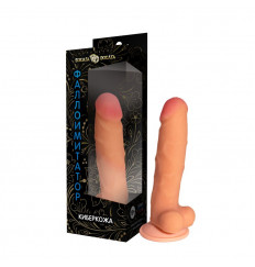 Телесный реалистичный фаллоимитатор с присоской №76 - 17 см.