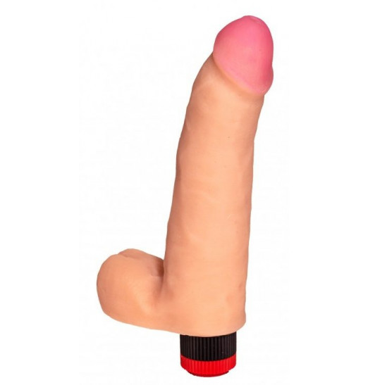 Телесный реалистичный вибратор №73 - 20 см.