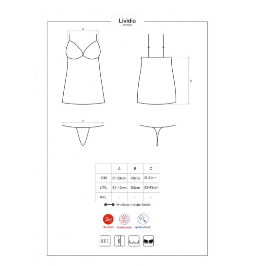 Пикантная короткая сорочка Lividia Пикантная короткая сорочка Lividia