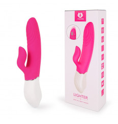 Ярко-розовый вибратор-кролик LIGHTER для G-стимуляции