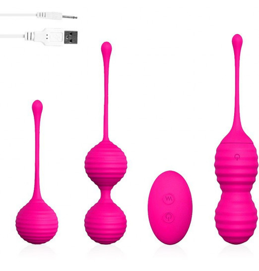 Набор из 3 ярко-розовых вагинальных шариков SWEETHEART