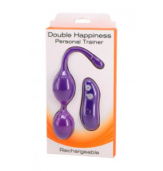 Фиолетовые шарики с вибрацией DOUBLE HAPPINESS PERSONAL TRAINER