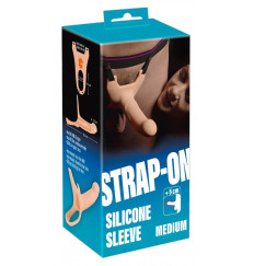 Силиконовый полый страпон на ремнях Silicone Strap-on - 16 см.