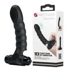 Текстурированная вибронасадка на палец Alexander