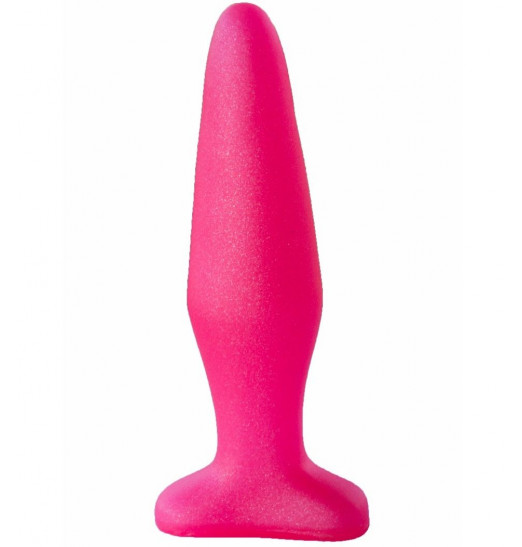 Розовая анальная пробка - 14 см.
