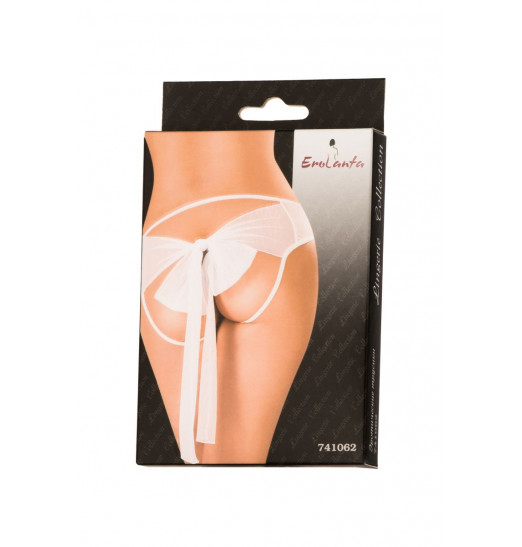 Эластичные сетчатые трусики с бантом
